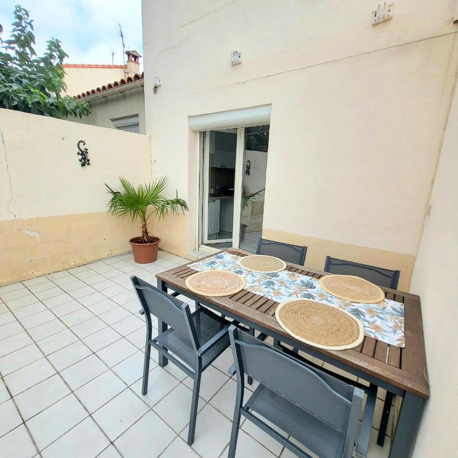 Bel Appartement Avec Jardin De 30M2 , Climatise Avec Parking Et Arrivee Autonome Cabestany Buitenkant foto